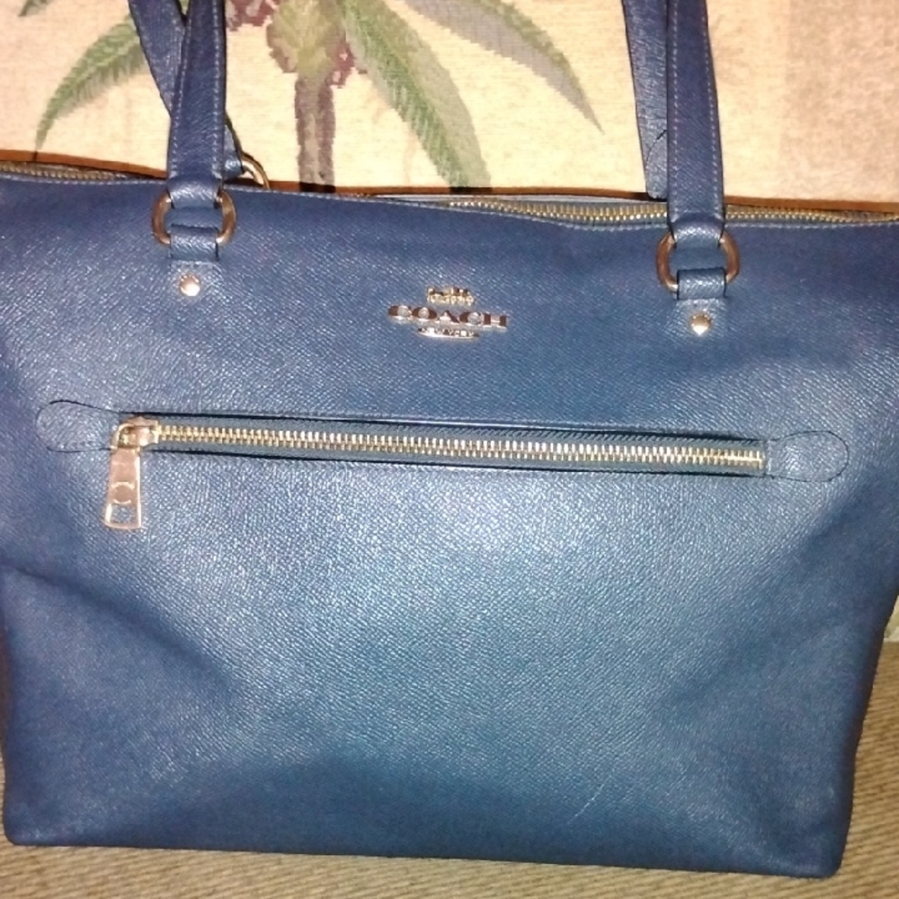 Coach Blue Leather XL Tote